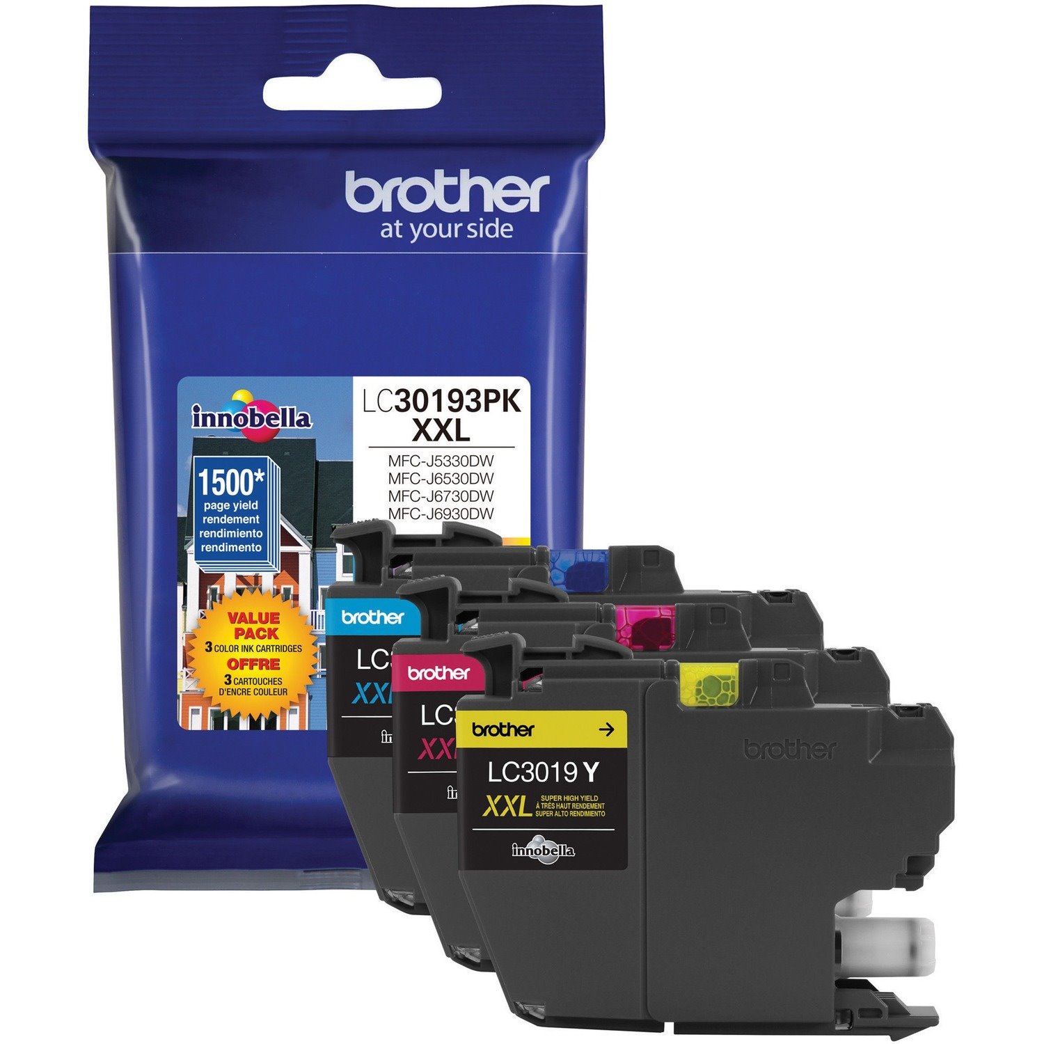 Brother Innobella LC30193PK Original Inkjet Ink Cartridge - Cyan, Magenta, Yellow - 3 / Pack