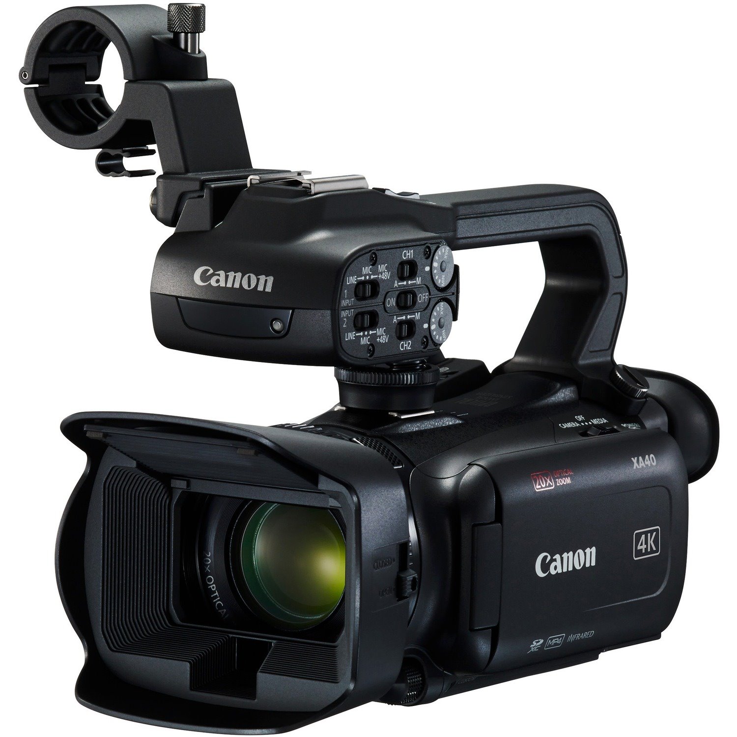 Canon XA40 Digital Camcorder - 7.6 cm (3") LCD Touchscreen - CMOS - 4K