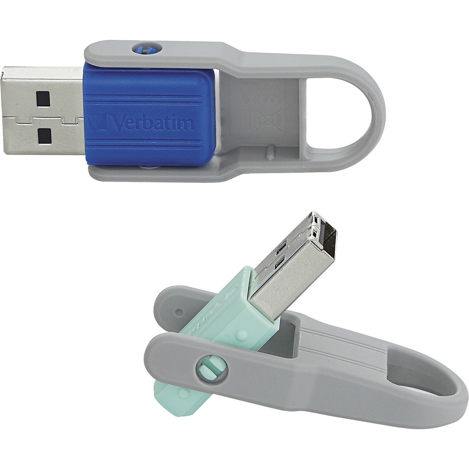 32GB Store 'n' Flip&reg; USB Flash Drive - 2pk - Blue, Mint