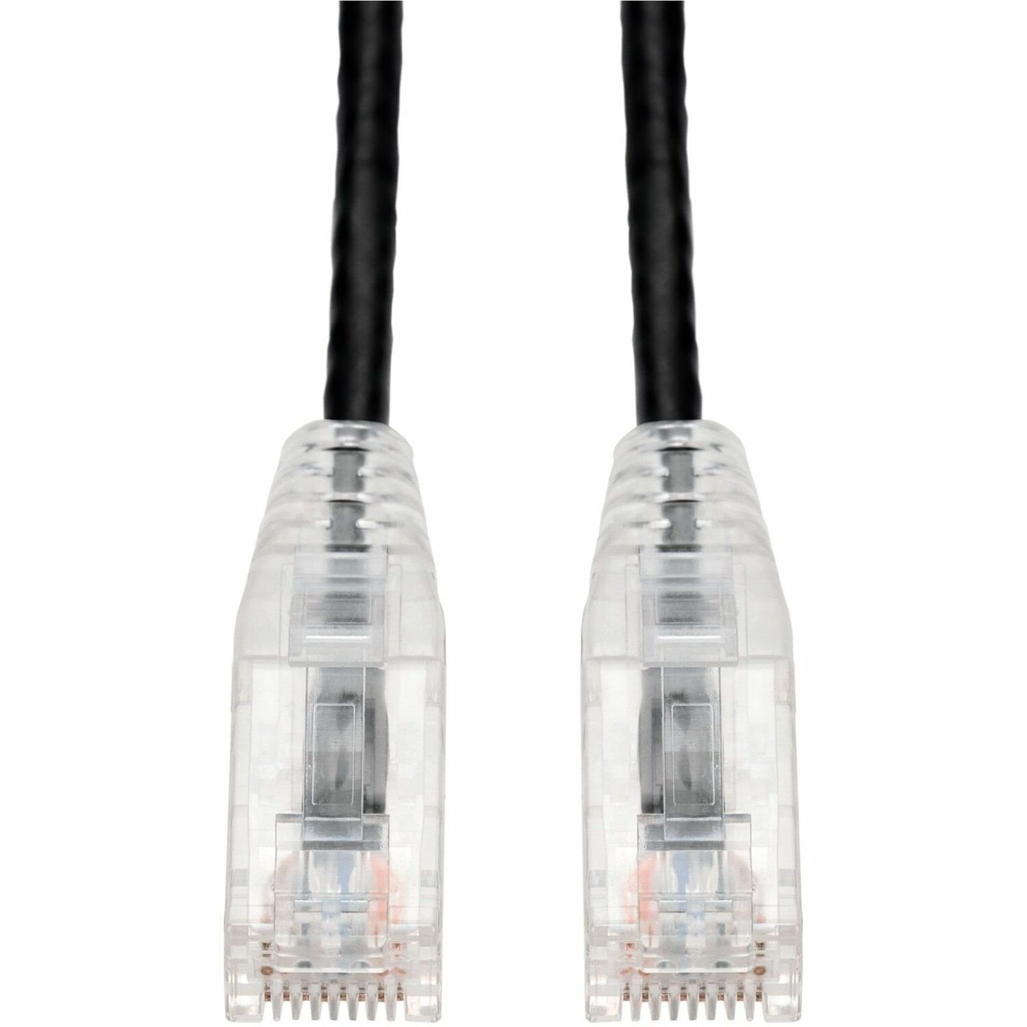 AddOn 50-Pack 3ft Black CAT 6 Slim PVC Ethernet Cable Snagless Clear-Claw RJ-45 M/M Bulk Bag Packaged, No Twist Ties