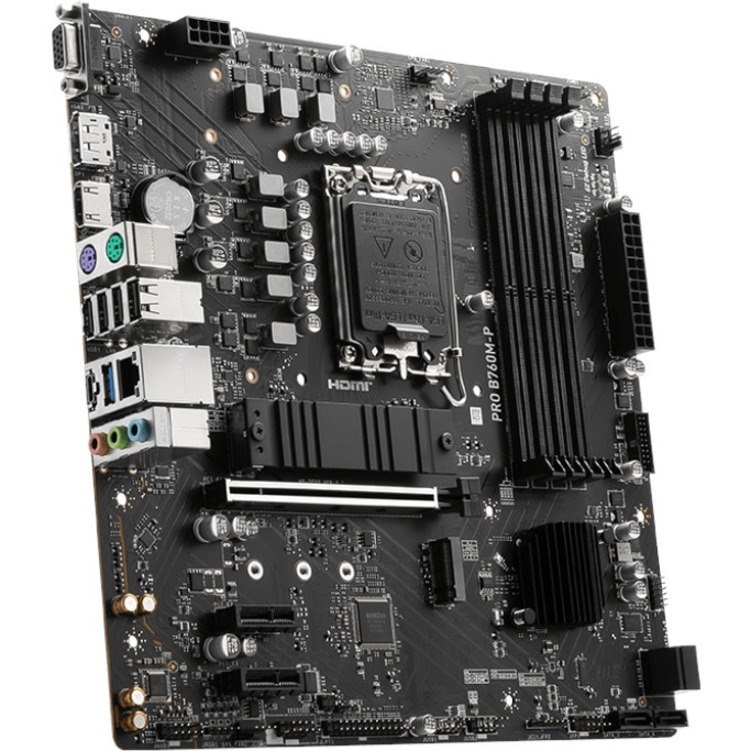 MSI Pro PRO B760M-P DDR5 Gaming Desktop Motherboard - Intel B760 Chipset - Socket LGA-1700 - Micro ATX