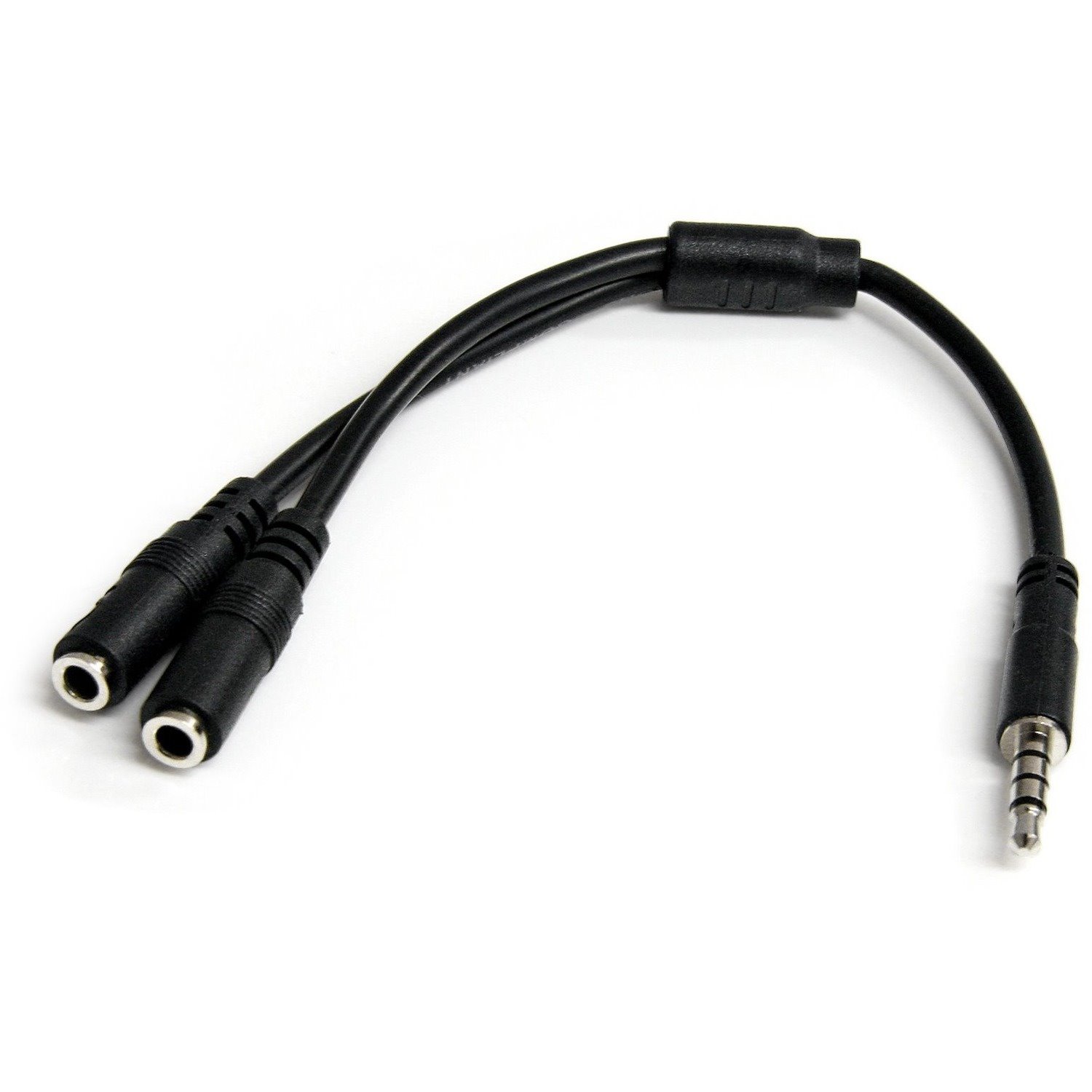 StarTech.com Headset adapter for headsets with separate headphone / microphone plugs - 3.5mm 4 position to 2x 3 position 3.5mm M/F