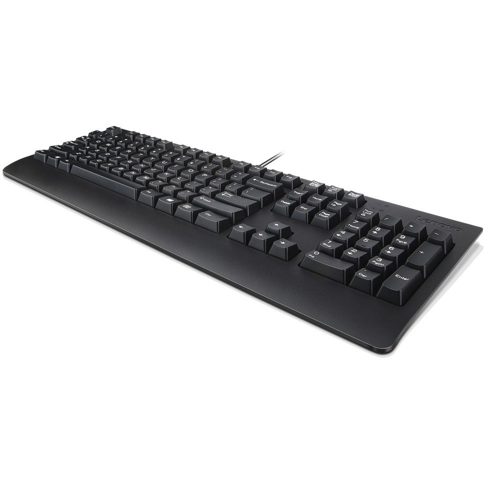 Lenovo Preferred Pro II Keyboard - Cable Connectivity - USB 2.0 Interface - Greek - QWERTY Layout - Black