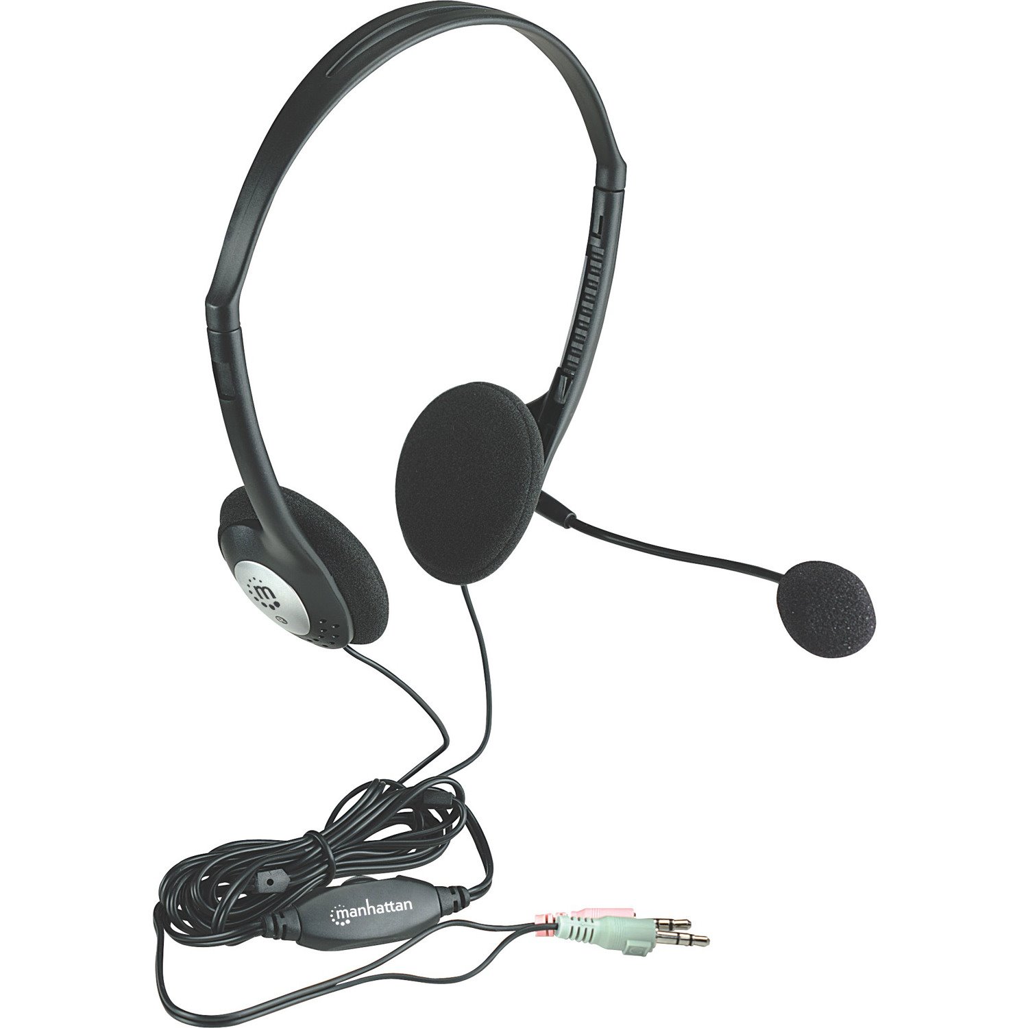 Manhattan Stereo Headset with Microphone and In-Line Volume Control