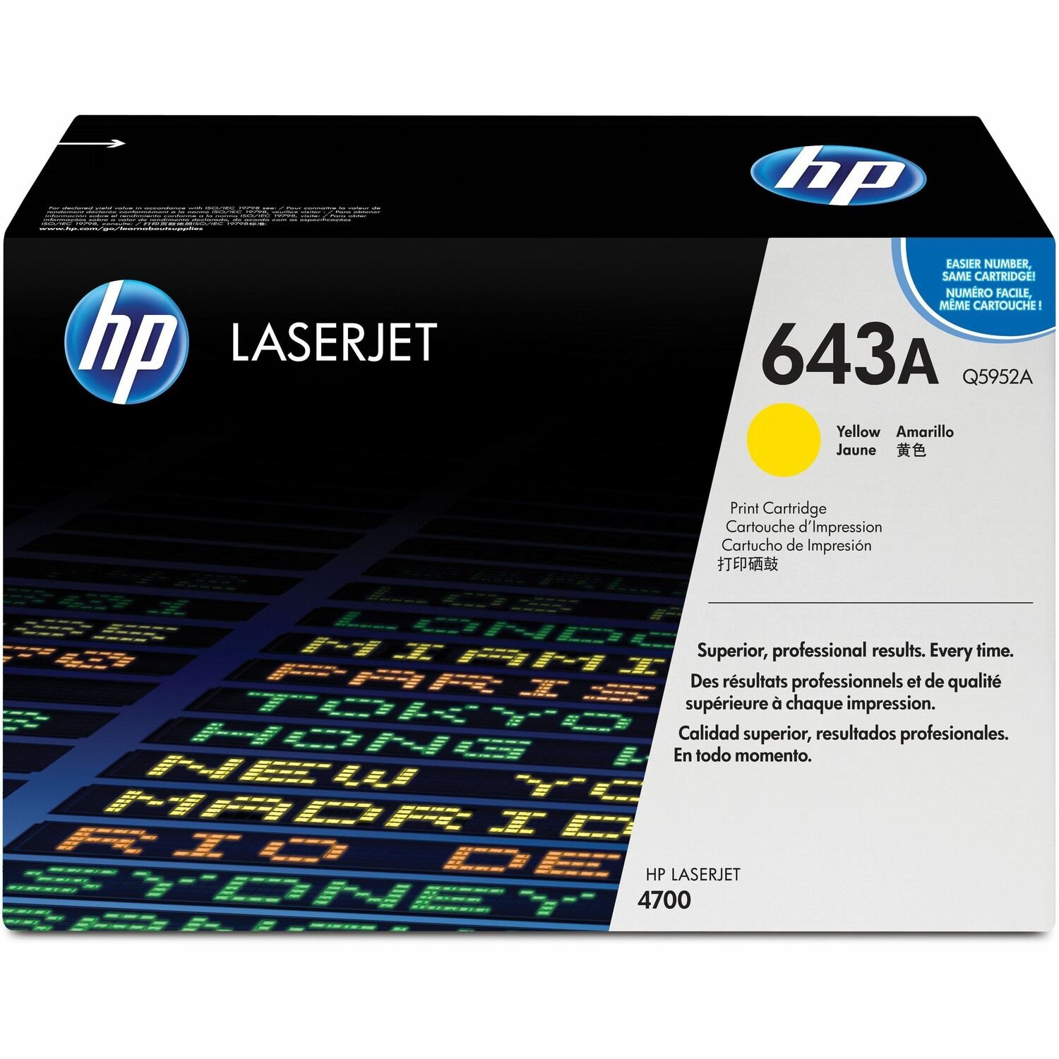 HP 643A (Q5952A) Laserdruck Tonerkartusche - Gelb - Original - Einzelpackung - 1 Each