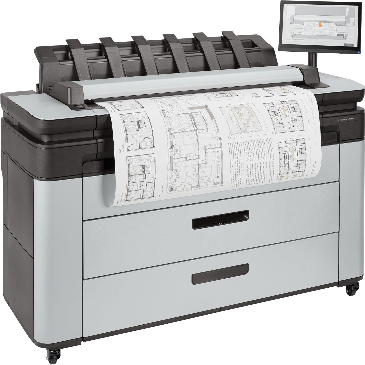 HP DesignJet XL 3600dr Inkjet grootformaat printer - Includes Printer, Scanner, Kopieerapparaat - 914,40 mm (36") printbreedte - Kleur