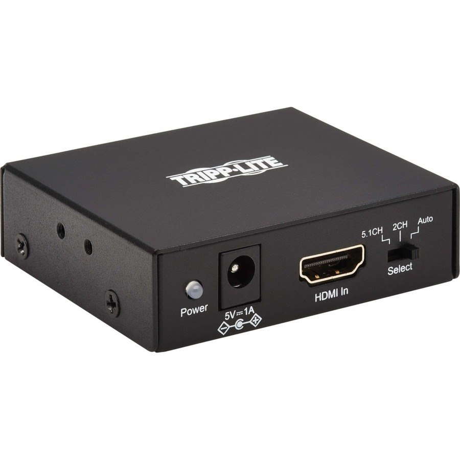 Eaton Tripp Lite Series 4K HDMI Audio De-Embedder/Extractor with TOSLINK, RCA and 3.5 mm Stereo Output, 5.1 Channel, HDCP 2.2, 4K 60 Hz