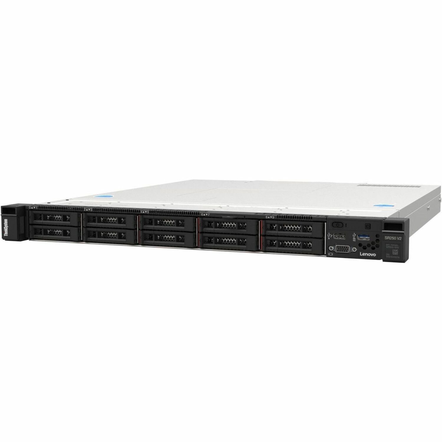 Lenovo ThinkSystem SR250 V2 7D7QA031EA 1U Rack Server - 1 x Intel Xeon E-2378 2.60 GHz - 32 GB RAM - 12Gb/s SAS Controller