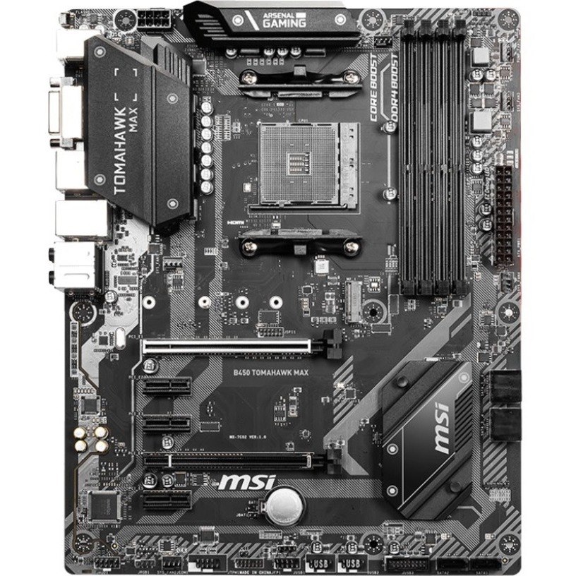 MSI B450 TOMAHAWK MAX Desktop Motherboard - AMD B450 Chipset - Socket AM4 - ATX
