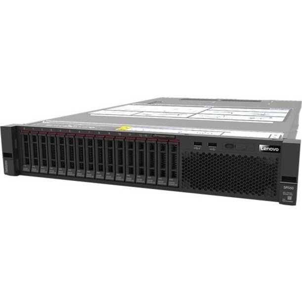 Lenovo ThinkSystem SR550 7X04A045AU 2U Rack Server - 1 Xeon Gold 5118 2.30 GHz - 16 GB RAM - 12Gb/s SAS, Serial ATA/600 Controller