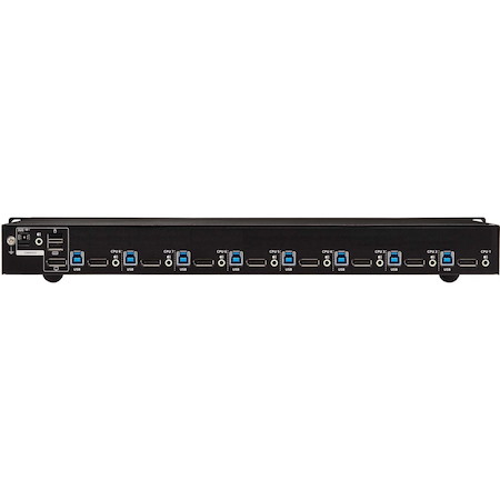 Eaton Tripp Lite Series 8-Port DisplayPort/USB KVM Switch with Audio/Video and USB Peripheral Sharing, 4K 60 Hz, 1U Rack-Mount, TAA