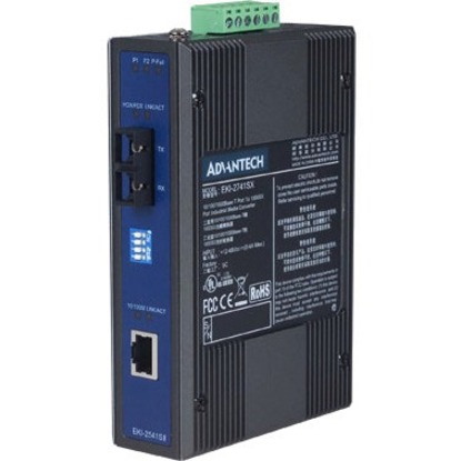 B+B SmartWorx 10/100T (X) to Single-Mode SC Type Fiber Optic Industrial Media Converter