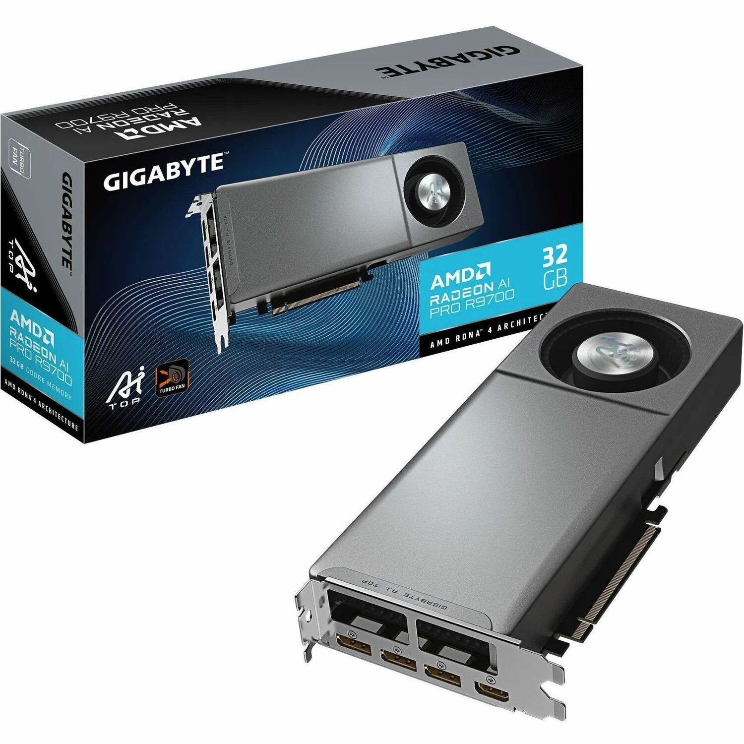 GIGABYTE AMD Radeon AI PRO R9700 Graphic Card - 32 GB GDDR6