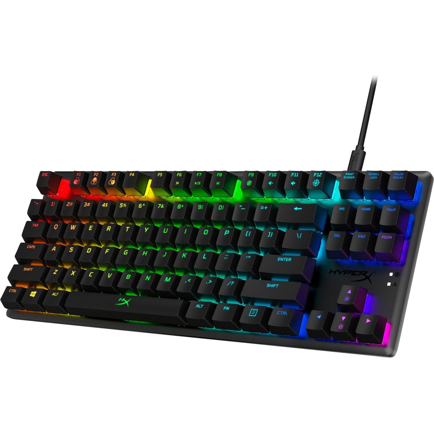 HyperX Alloy Origins Rugged Gaming Keyboard - Cable Connectivity - USB Type C Interface - RGB LED - English (US) - Black