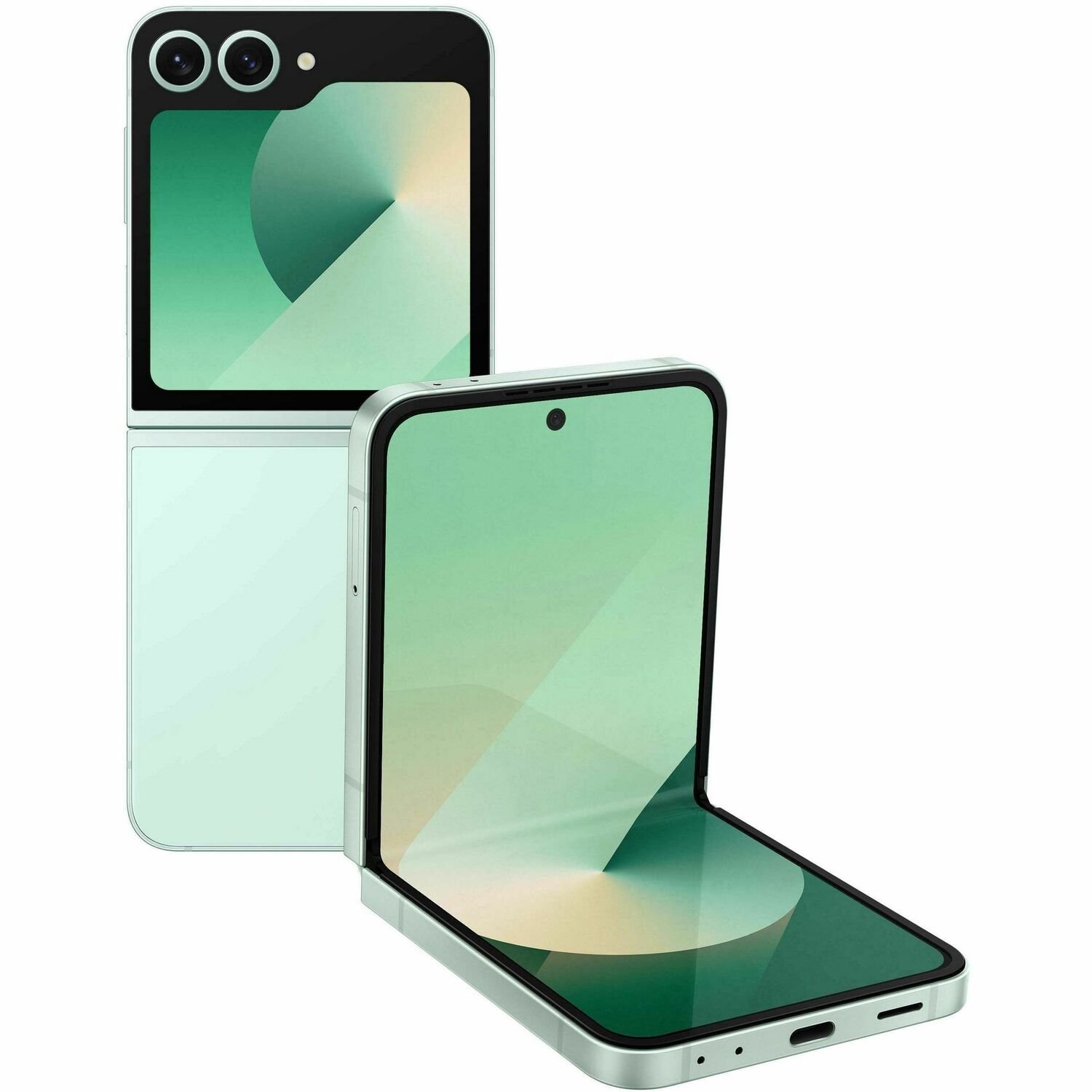Samsung Galaxy Z Flip6 SM-F741U 256 GB Smartphone - 6.7" Flexible Folding Screen Dynamic AMOLED 2X Full HD Plus 2640 x 1080 - Octa-core (Cortex X4Single-core (1 Core) 3.39 GHz + Cortex A720 Triple-core (3 Core) 3.10 GHz + Cortex A720 Dual-core (2 Core) 2.90 GHz + Cortex A520 Dual-core (2 Core) 2.20 GHz) - 12 GB RAM - Android 14 - 5G - Mint