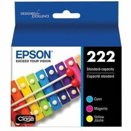 Epson T222 Original Standard Yield Inkjet Ink Cartridge - Combo Pack - Color Pack