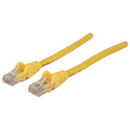Network Patch Cable, Cat6, 1m, Yellow, CCA, U/UTP, PVC, RJ45, Gold Plated Contacts, Snagless, Booted, Lifetime Warranty, Polybag