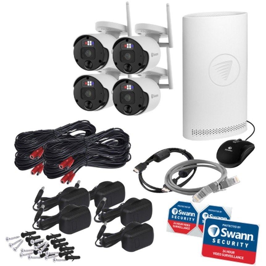 Swann 4 Camera 4 Channel 1080P HD Wi-Fi NVR Security System - SWNVK-500SD4 - 1 TB HDD