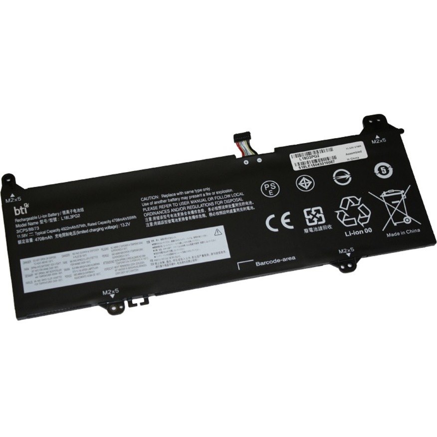BTI L18D3PG2-BTI 11.52V 57WHR LI-ION BATTERY 5B10T04978, 5B10W13940, 5B10T04979, 5B10W13941, 5B10T04980, L18D3PG2, 5B10W13939, L18M3PG2 CHROMEBOOK 14E, CHROMEBOOK 14E 81MH, CHROMEBOOK S345-14AST, CHROMEBOOK S345-14AST 81WX