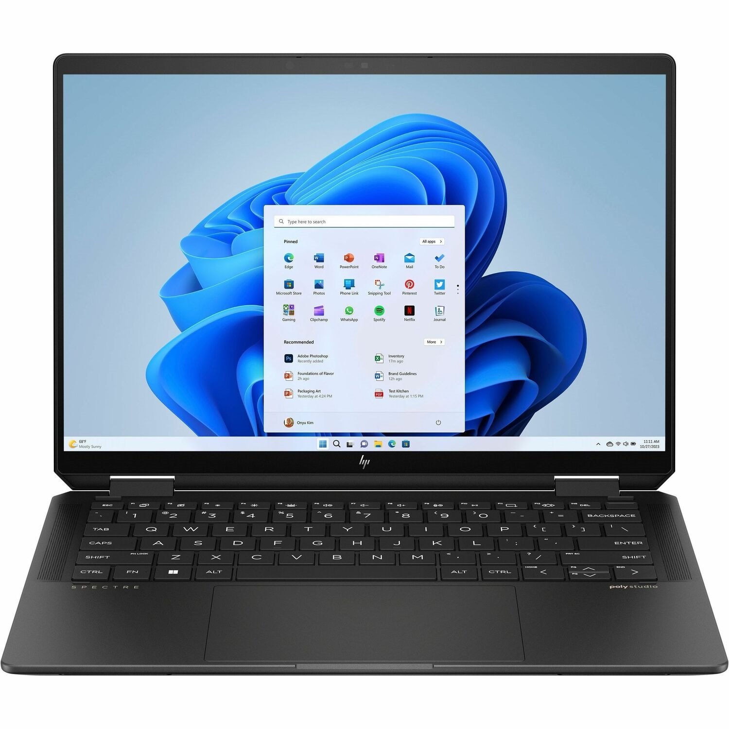 HP Spectre x360 14-eu0000 14-eu0037TU 14" Touchscreen Convertible 2 in 1 Notebook - 2.8K - Intel Core Ultra 5 125H - Intel Evo Platform - 16 GB - 1 TB SSD - Nightfall Black Aluminum