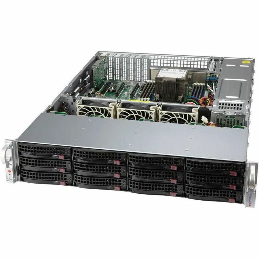 Supermicro SuperServer SSG-520P-ACTR12L Server Barebone System - 2U Rack-mountable - Socket LGA-4189 - 1 x Processor Support