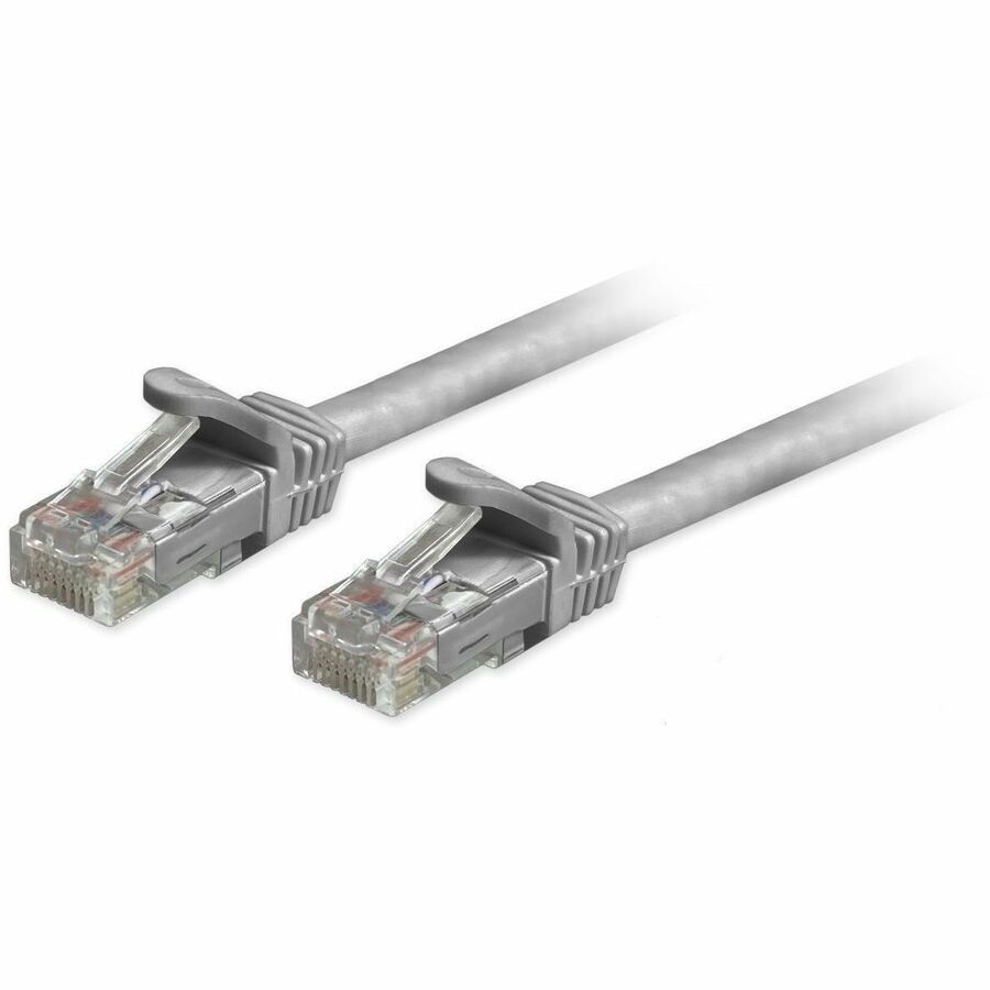 Comprehensive Cat6a Unshielded (UTP) Snagless Ethernet Patch Cable Grey 1ft