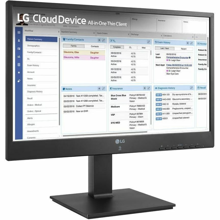 LG 24CR661N-2P.AEU Alles-in-&eacute;&eacute;n Thin Client - Intel Pentium Silver N6005 Quadcore (4-core) 2 GHz - Mat zwart