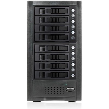 RAIDage JAGE6BT8MSBK Drive Enclosure 12Gb/s SAS, SATA/600 - Mini-SAS HD Host Interface Tower - Black