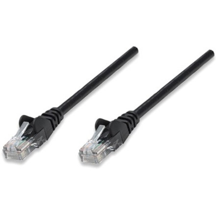 Network Patch Cable, Cat5e, 0.25m, Black, CCA, U/UTP, PVC, RJ45, Gold Plated Contacts, Snagless, Booted, Lifetime Warranty, Polybag