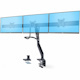 StarTech.com Crossbar Triple Monitor Desk Mount For Up To 3x 27in Screens, VESA 75x75/100x100, Tool-Less Arm Adjustments, C-Clamp/Grommet