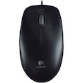 Logitech B100 Mouse - USB - Optical - 3 Button(s) - Black
