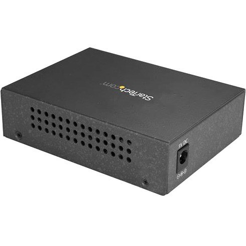 StarTech.com Single Mode SC Fiber Ethernet Media Converter - 1000BASE-LX Gigabit Fiber Optic to Copper Bridge - 10/100/1000 Network 10km