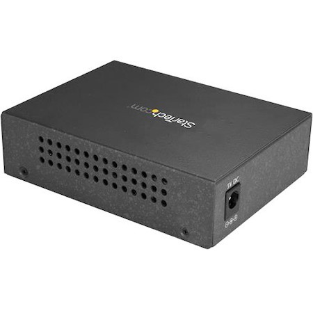 StarTech.com Single Mode SC Fiber Ethernet Media Converter - 1000BASE-LX Gigabit Fiber Optic to Copper Bridge - 10/100/1000 Network 10km
