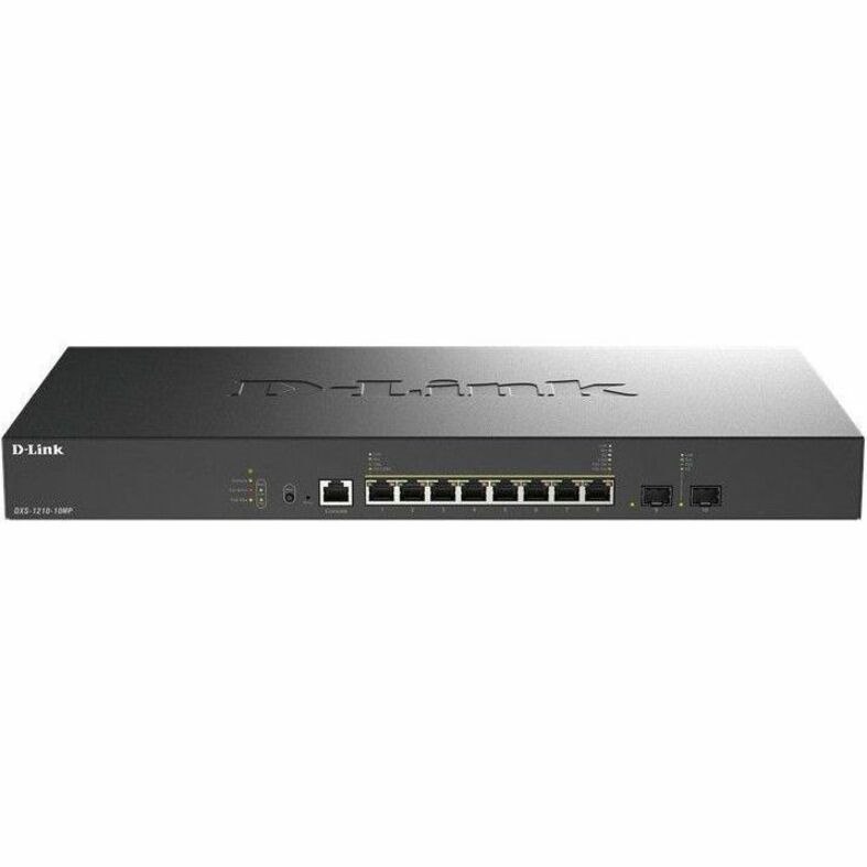 D-Link DXS-1210 DXS-1210-10MP 8 Ports Manageable Ethernet Switch - Gigabit Ethernet, 2.5 Gigabit Ethernet, 5 Gigabit Ethernet, 10 Gigabit Ethernet - 100/1000Base-T, 2.5GBase-T, 5GBase-T, 10GBase-T, 10GBase-X