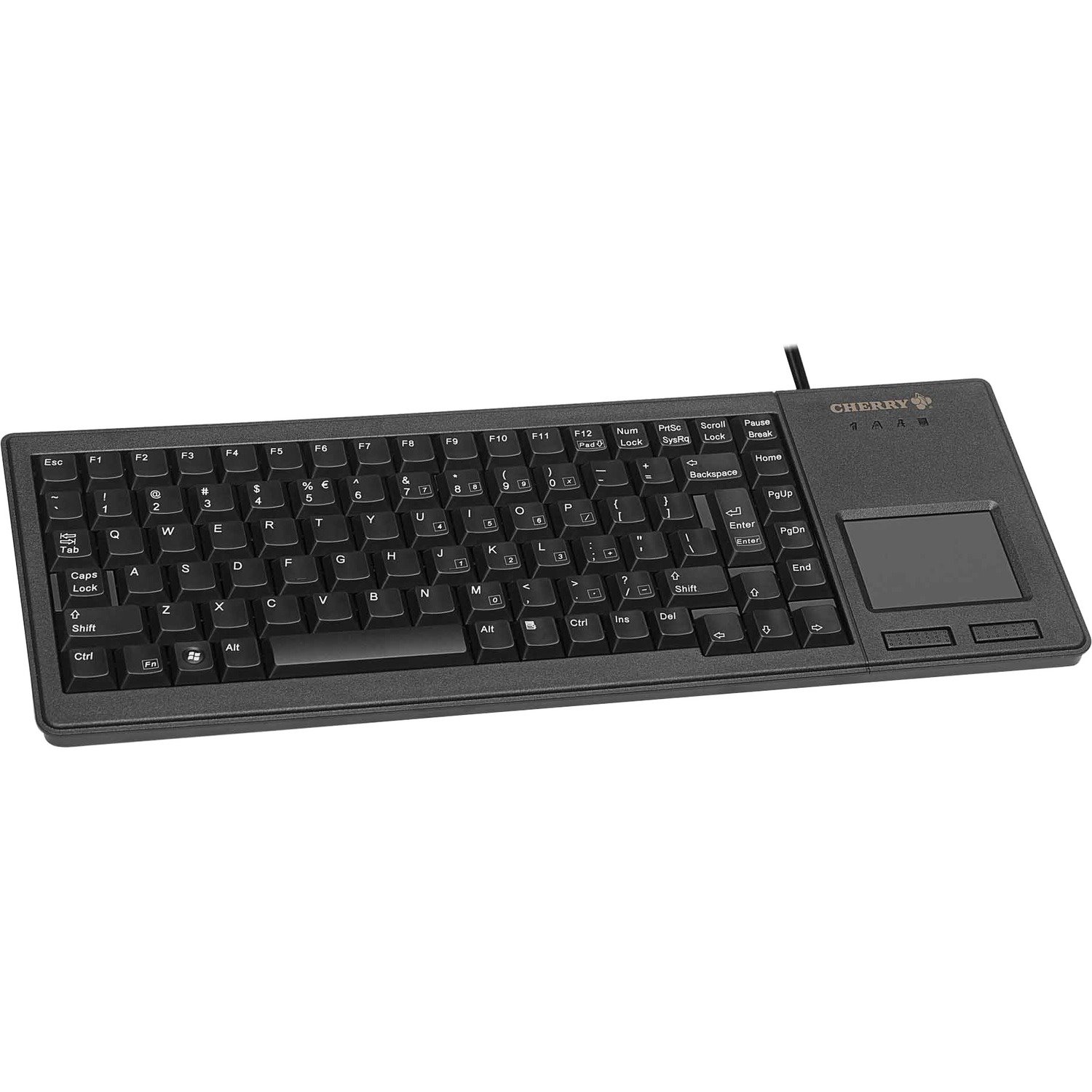 CHERRY G84-5500 Keyboard - Cable Connectivity - USB Interface - TouchPad - Danish - Black