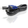 TRENDnet USB VGA KVM Cable,15 Feet, TK-CU15, Connect with TRENDnet KVM Switches, USB Keyboard/Mouse Cable and Monitor Cable