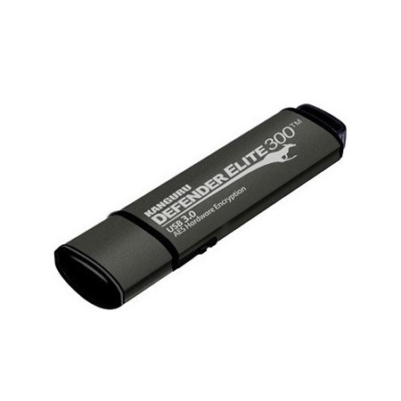 Kanguru Defender Elite300™ FIPS 140-2 Certified, AES XTS 256-Bit Hardware Encrypted USB 3 Secure Flash Drive with Physical Write Protect Switch, 64G