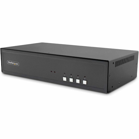 StarTech.com Secure 4-Port Dual-Monitor KVM Switch, HDMI or DisplayPort, 4K 60Hz, NIAP 4.0, CAC, Made in the USA