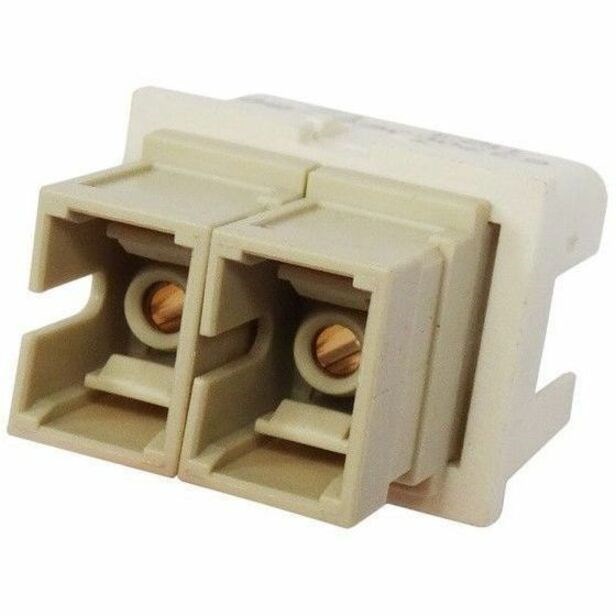 Ortronics TracJack Module, 2-SC Simplex Multimode, Beige Adapter, Cloud White Housing