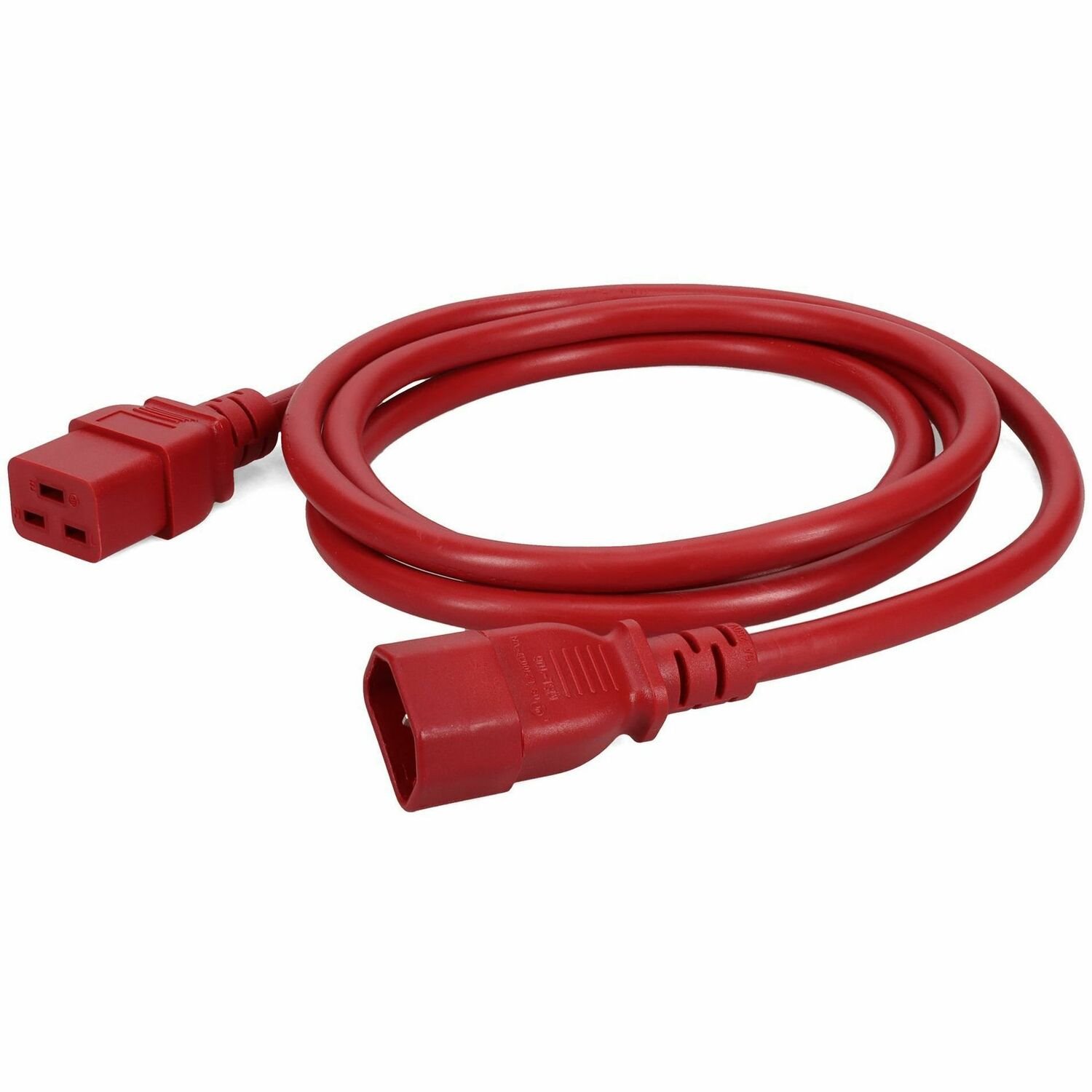 AddOn 3ft C14 Male to C19 Female 14AWG 100-250V at 15A Red Power Cable