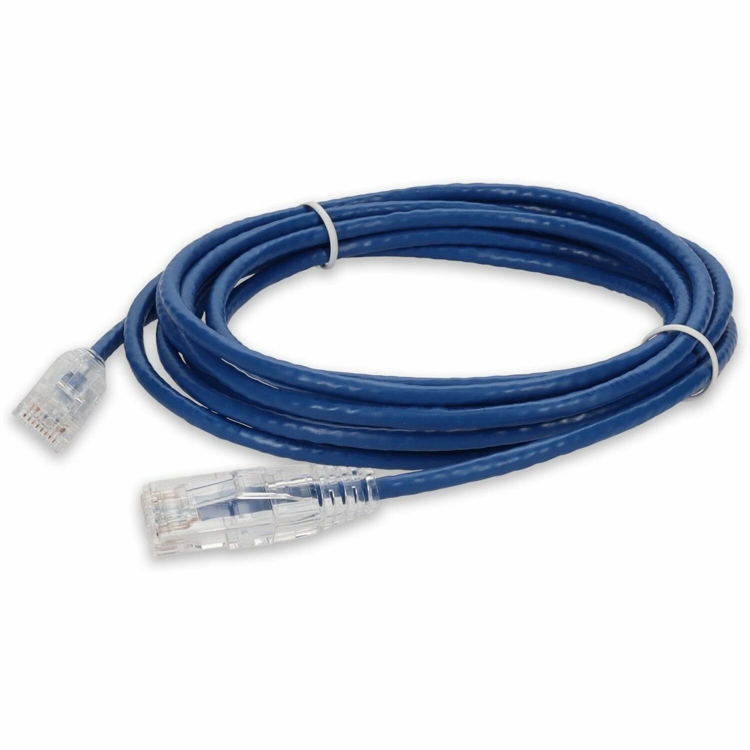 AddOn 7ft Blue CAT 6A Slim PVC Ethernet Cable Snagless Clear-Claw TAA RJ-45 M/M