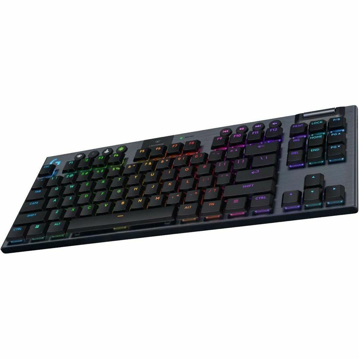 Logitech G G915 X LIGHTSPEED TKL Gaming-toetsenbord - Bedraad/draadloos Verbinding - USB Type C Interface - RGB LED - Frans - AZERTY indeling - Zwart