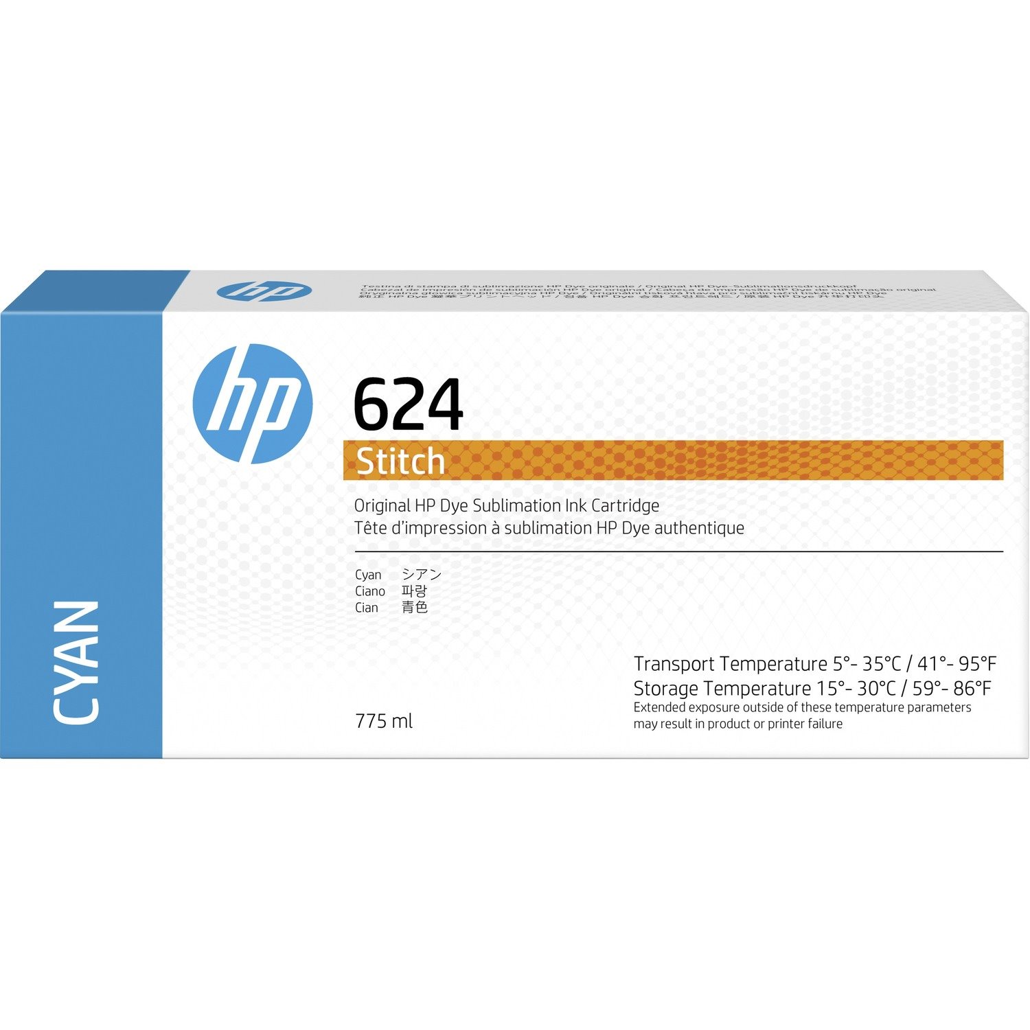 HP 624 Original Inkjet Ink Cartridge - Cyan Pack