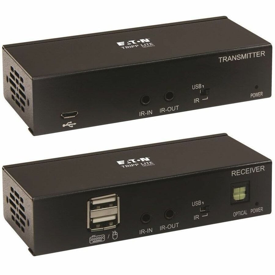 Eaton Tripp Lite Series DisplayPort to HDMI over Cat6 Extender Kit, KVM Support, 4K 60Hz, 4:4:4, USB, PoC, HDCP 2.2, 230 ft., TAA