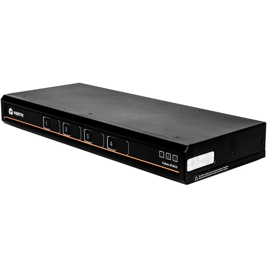 Vertiv Cybex SC840 Secure KVM | Single Head | 4 Port| Dual-link DVI-D | NIAP| 4K