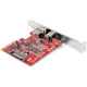 StarTech.com 2-Port 10Gbps USB-A & USB-C PCIe Card Adapter - USB 3.2 Gen 2 PCI Express Expansion Add-On Card - Windows, macOS, Linux