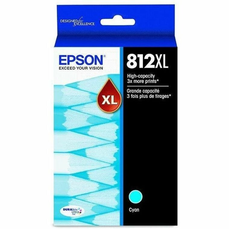 Epson DURABrite Ultra T812 Original High Yield Inkjet Ink Cartridge - Cyan - 1 Each