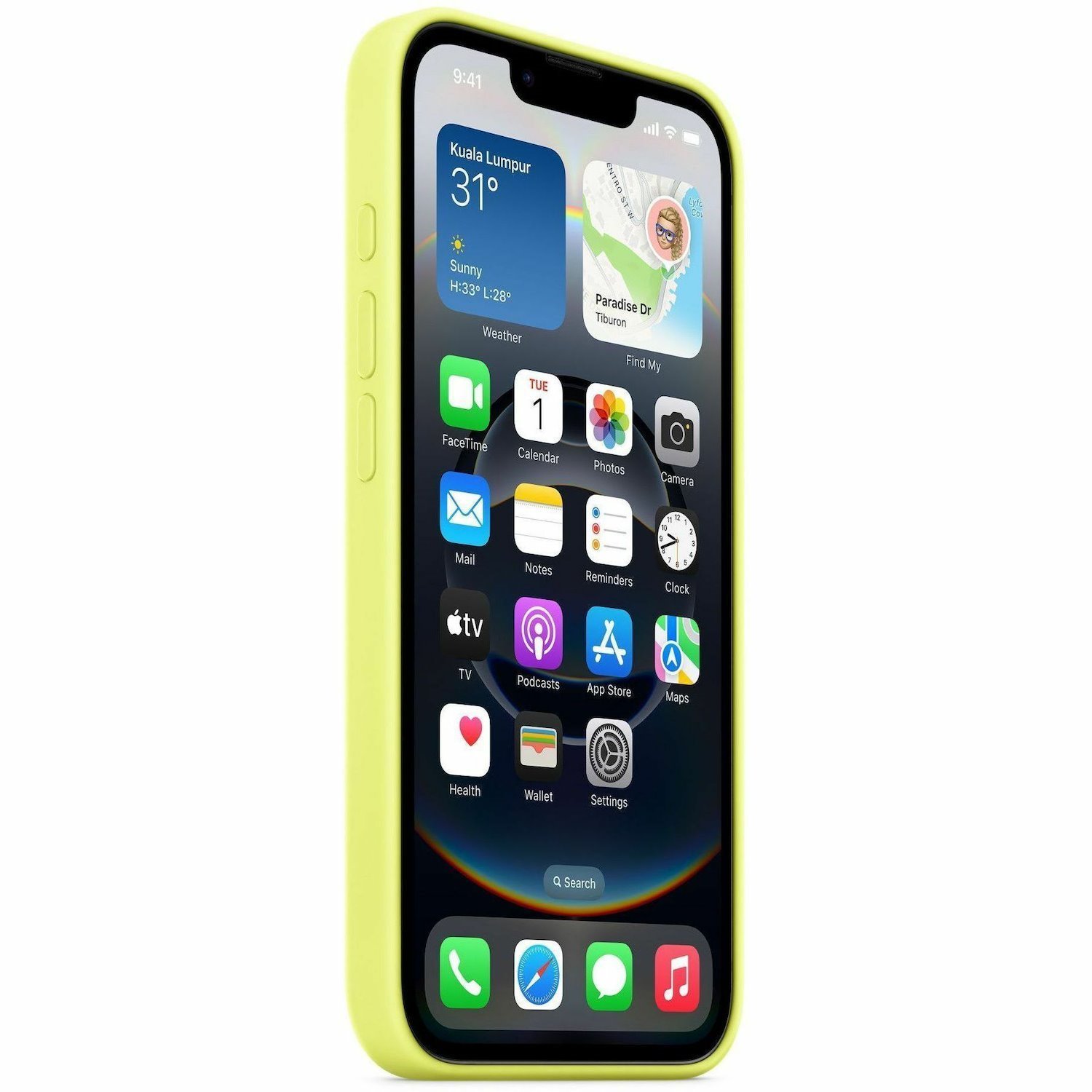 Apple iPhone 16e Silicone Case - Neon Yellow