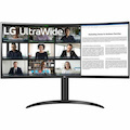 LG 34BR55QC-B 34" Class Curved Screen LCD Monitor - 21:9 - Textured Black - TAA Compliant