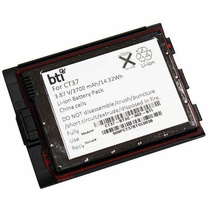 BTI CT37-BTSC-002-BTI 3.87V 3700MAH 14.32WH Li-ION SCANNER BATTERY FOR HONEYWELL